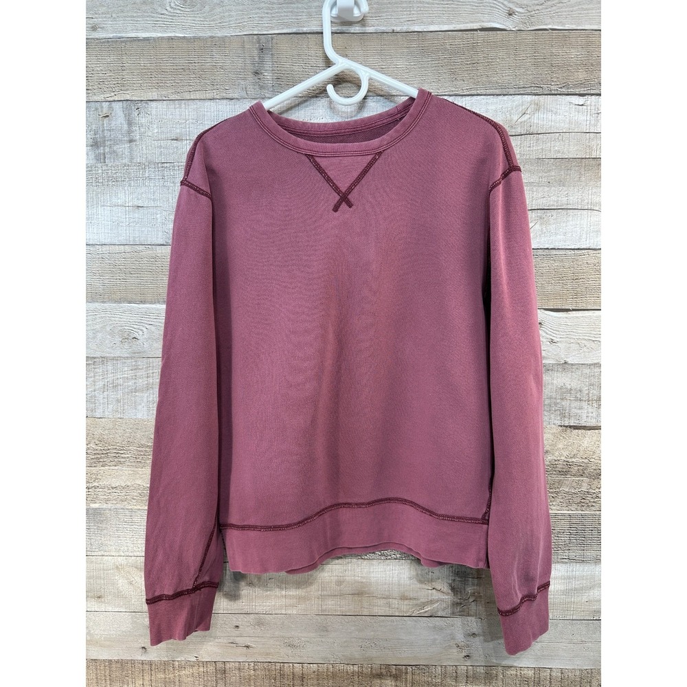 J Crew Mens‎ Garment Dyed Crewneck Sweatshirt Rose Size Small